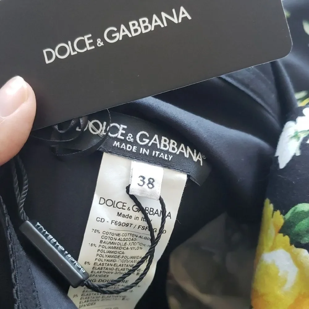 Dolce & Gabbana Floral Luxury Old Money Edgy Chic Feminine Bustier Dress Size 38 - Picture 6 of 10